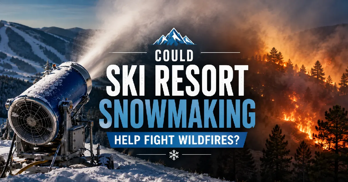 Ski resort snowmaking infrastructure and wildfire response in the mountains
