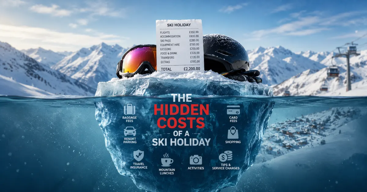 The hidden costs of a ski holiday, including baggage, insurance, parking, food and other extras