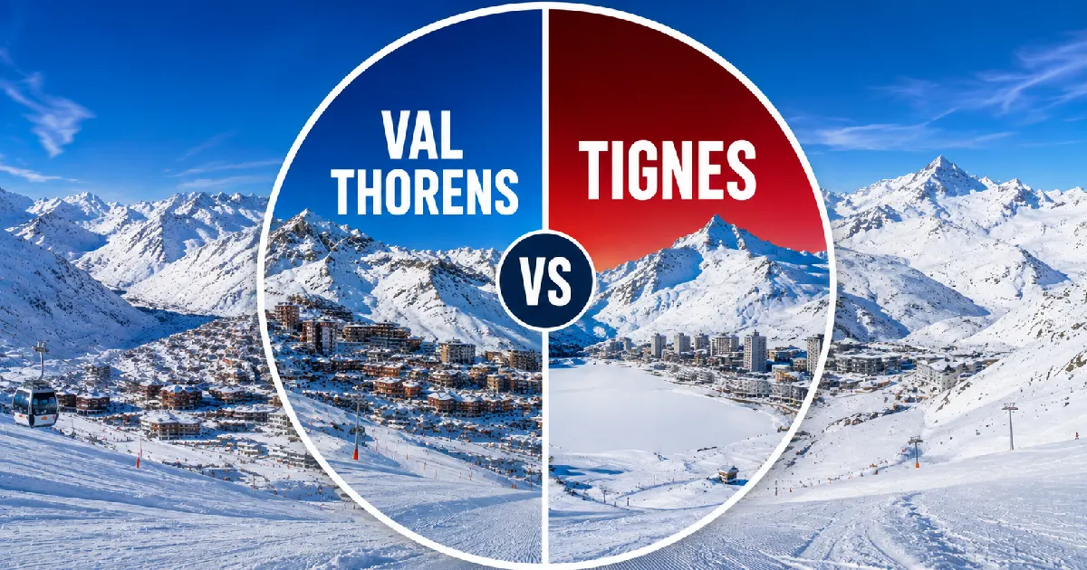 Val Thorens versus Tignes ski resort comparison
