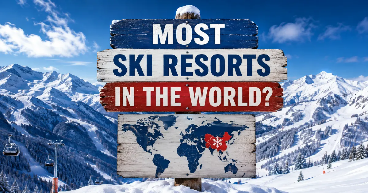 Which country has the most ski resorts in the world, comparing Germany with other major ski countries
