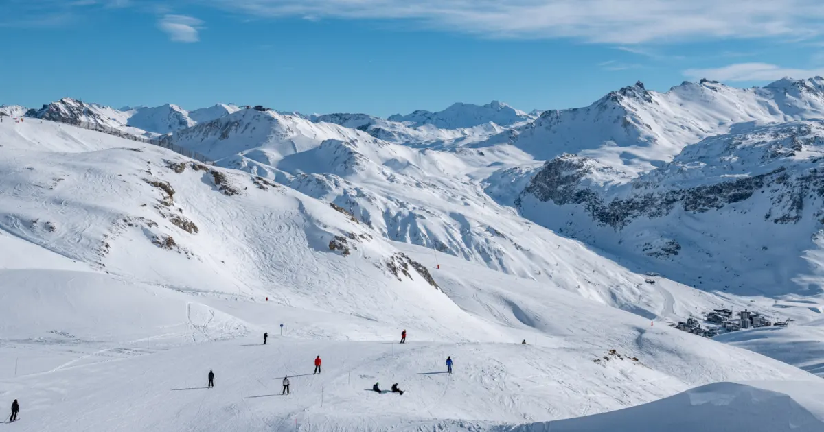 Tignes ski resort in the French Alps during winter